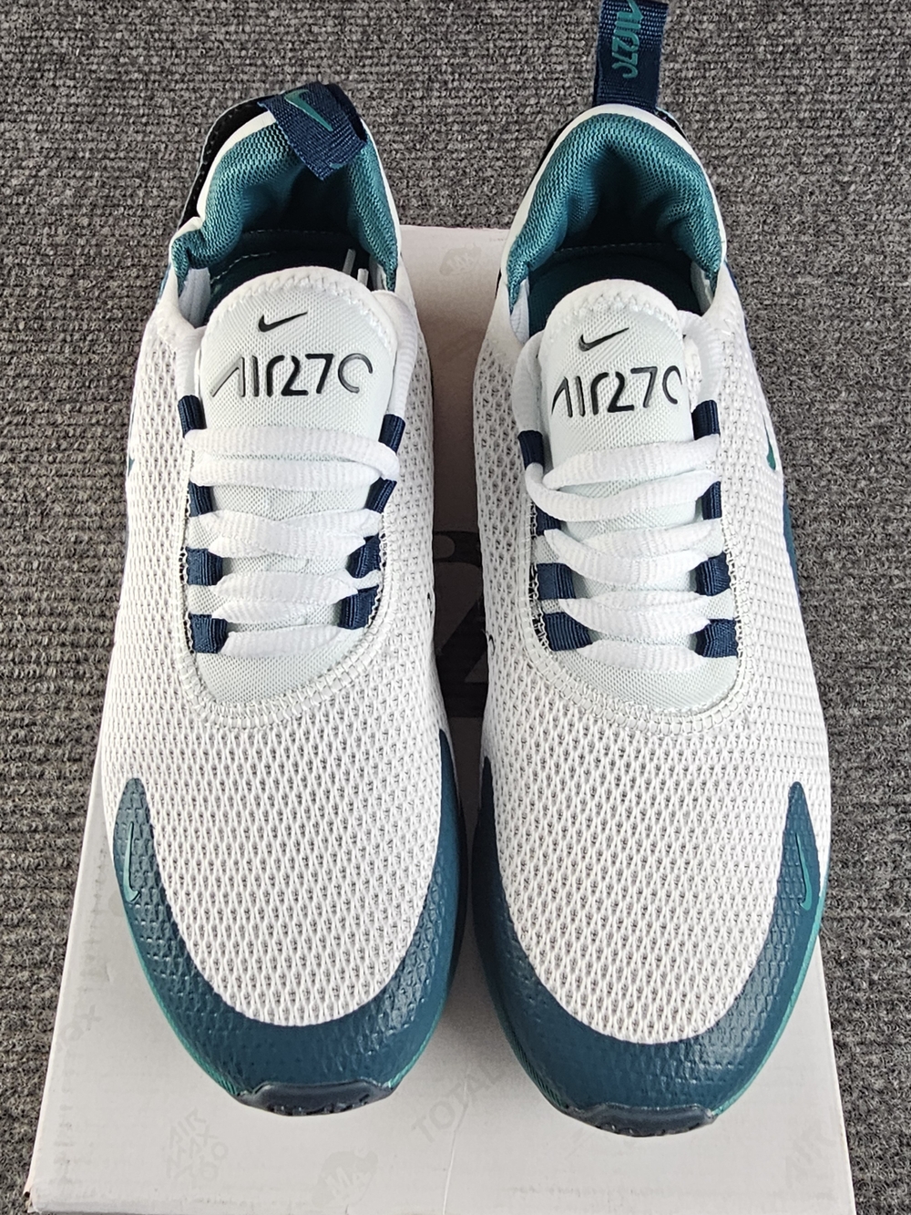 Nike Air Max 270 Women’s Running Shoes - White & Teal New 8,8.5,9 - Picture 5 of 13